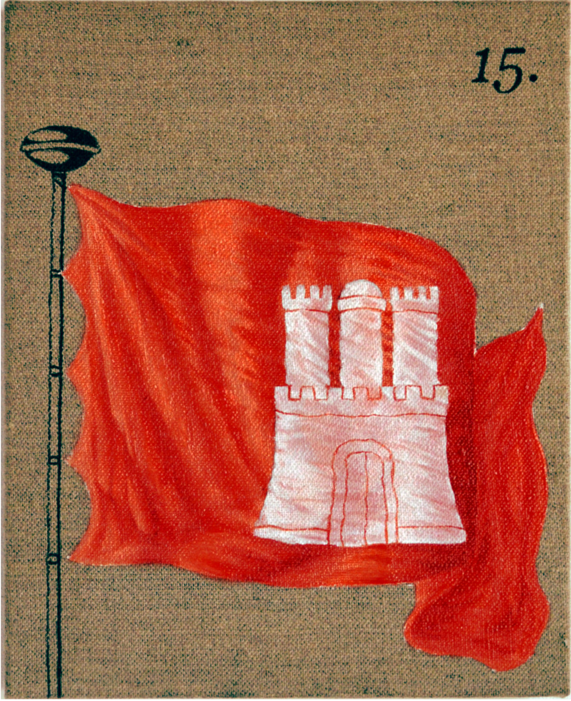 tableau figurant un drapeau ancien