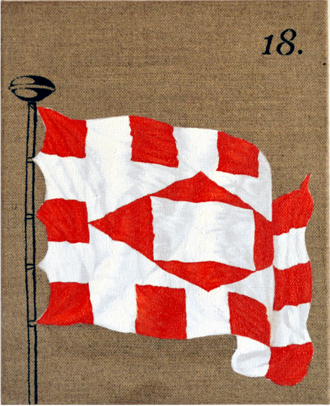 tableau figurant un drapeau ancien