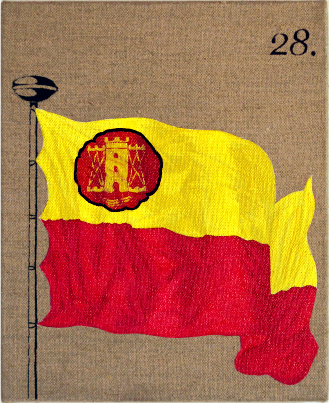 tableau figurant un drapeau ancien