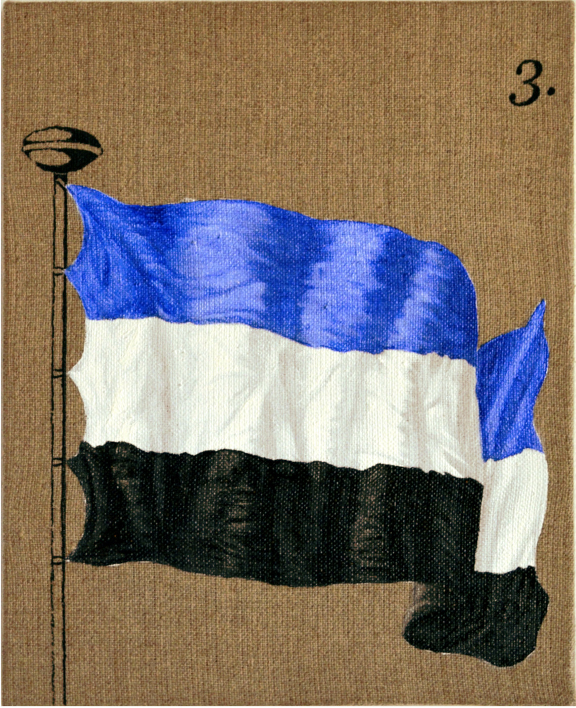 tableau figurant un drapeau ancien