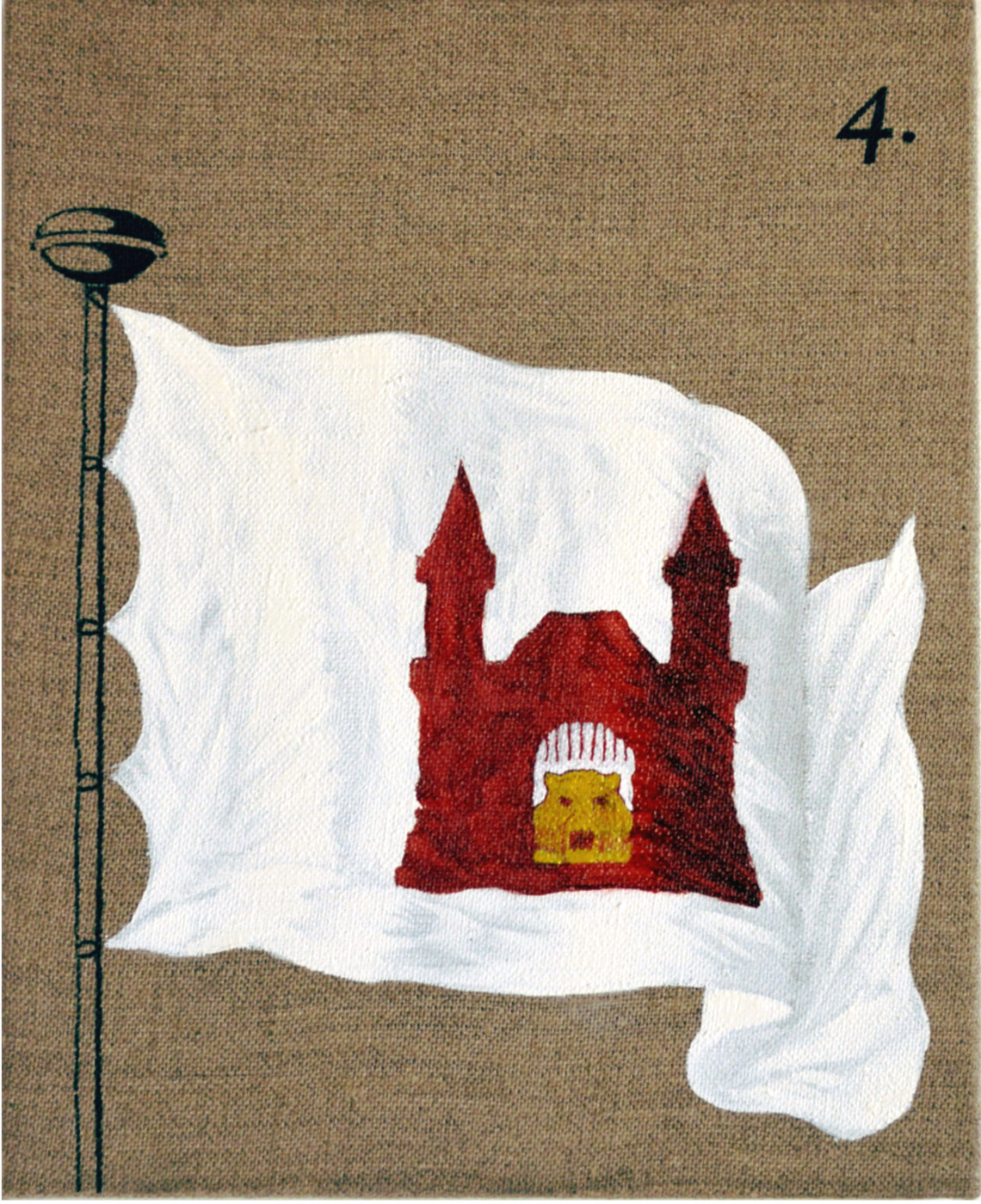 tableau figurant un drapeau ancien