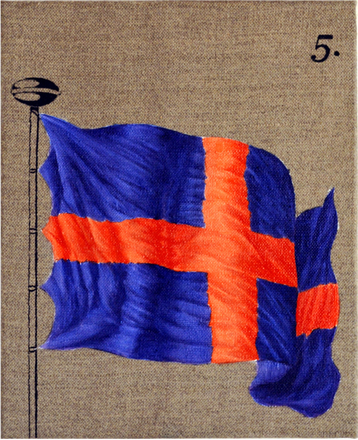 tableau figurant un drapeau ancien