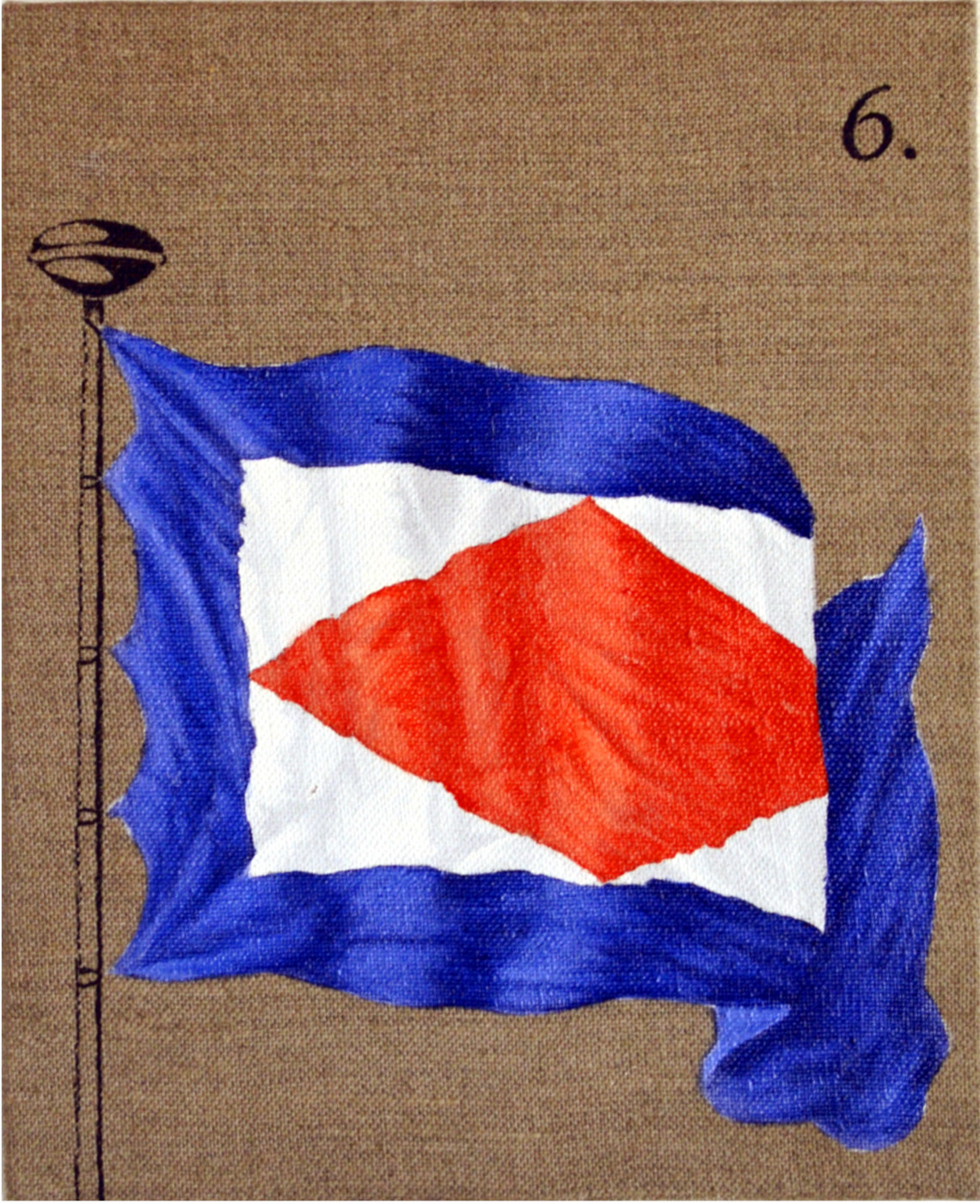 tableau figurant un drapeau ancien