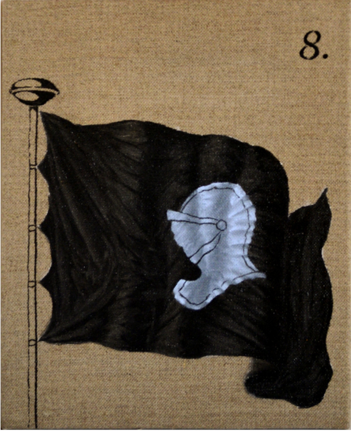 tableau figurant un drapeau ancien